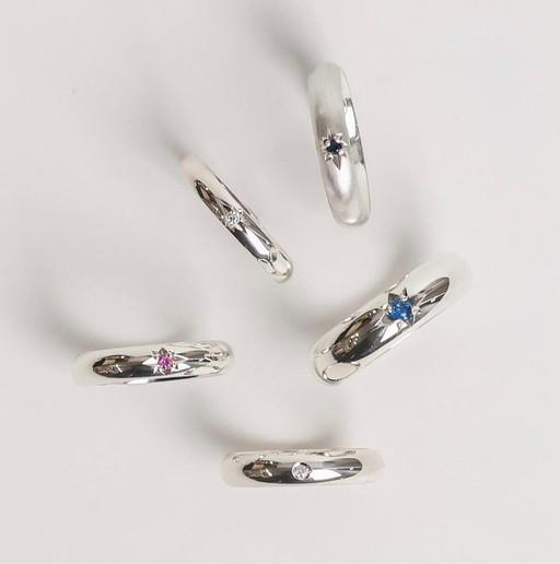 반돈/한돈/두돈 엥게이지 별조각 "탄생석+각인" 커플링