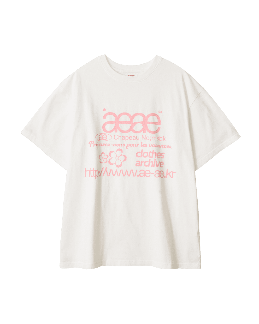 CHERRY BLOSSOMS WEB LOGO T-SHIRTS [WHITE]