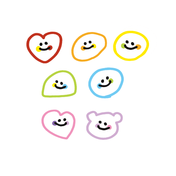 스마일 리무버블 조각 스티커