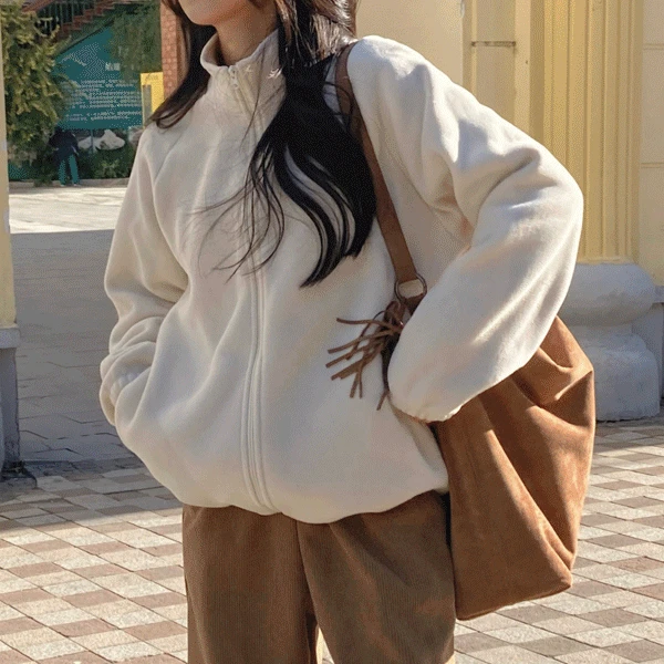 [1+1][남녀공용] 캐니언 폭닥 하이넥 후리스 집업