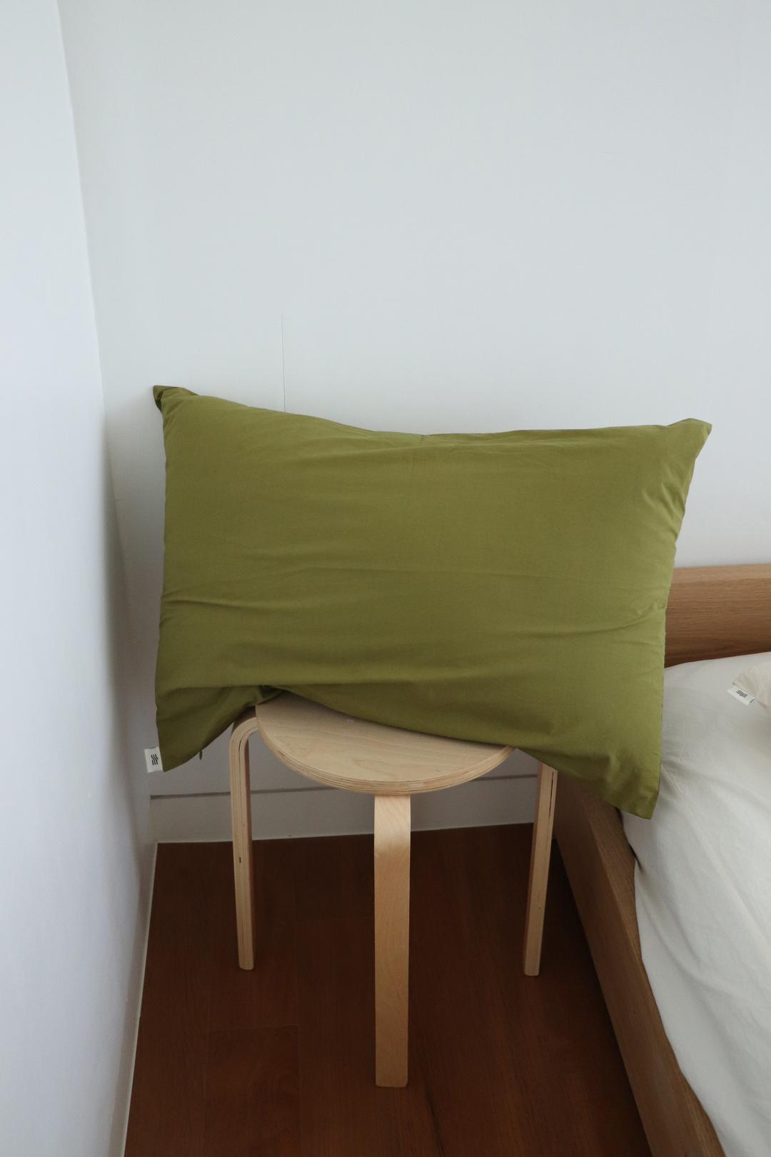 Khaki green pillow cover