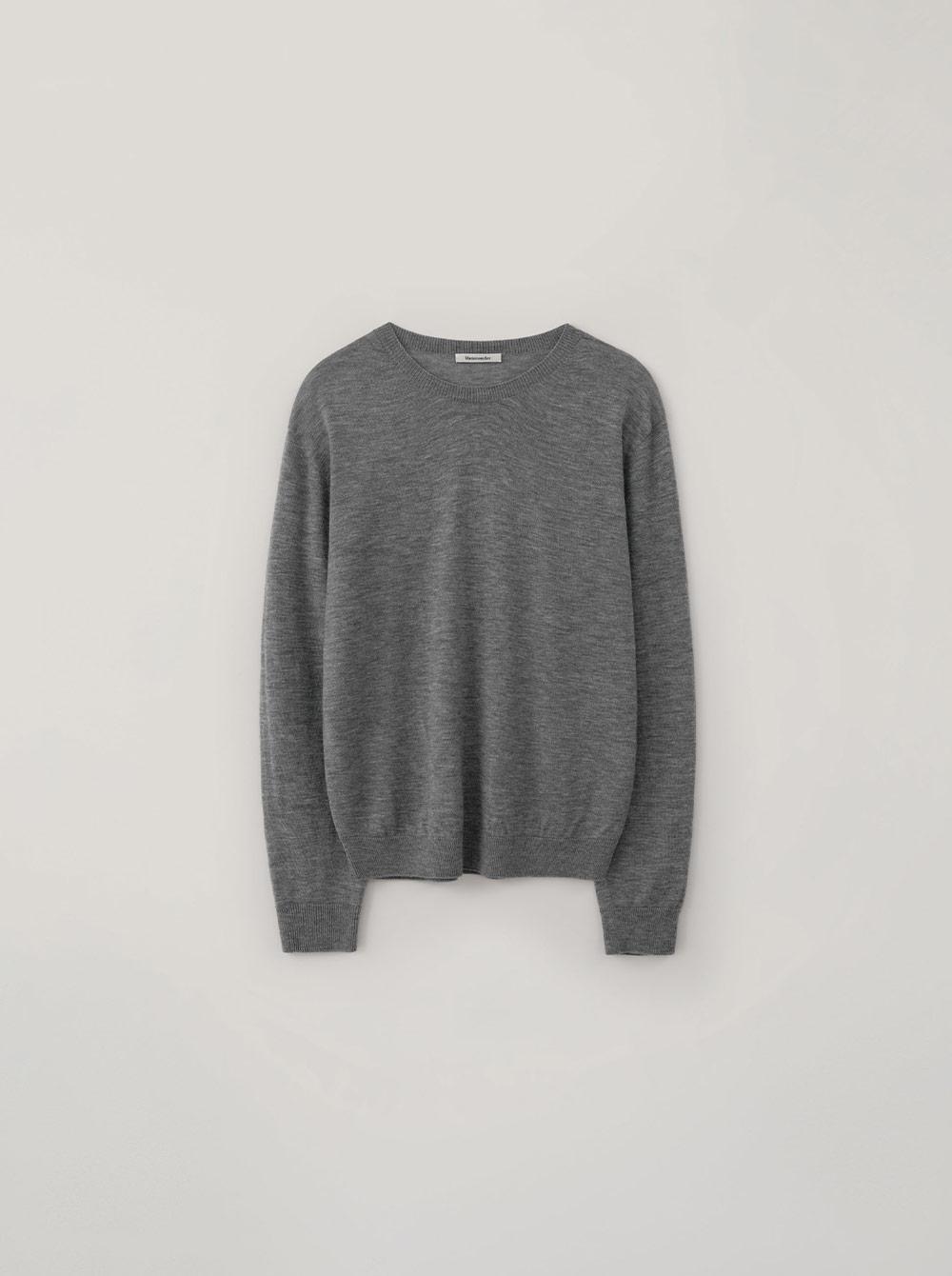 LENA SOFT PULLOVER_MELANGE GRAY