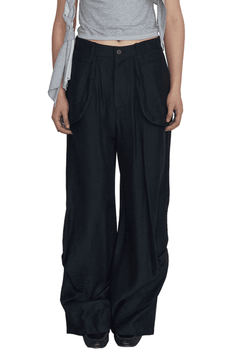 Straight Knee Dart Trousers, Silence