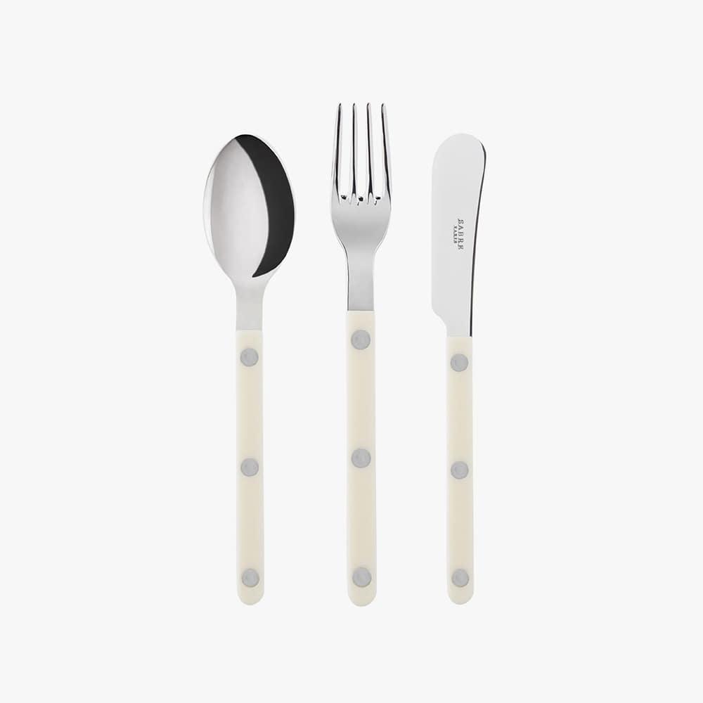 [SABRE] Bistrot shiny solid Dessert Set - Ivory