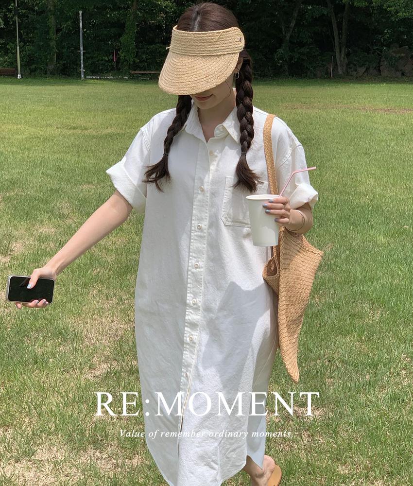 [RE:MOMENT/ 당일발송 ] made. 인디 데님 롱 원피스 2color!