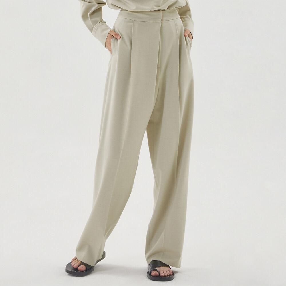 UNBALANCED WIDE PANTS_LIGHT BEIGE