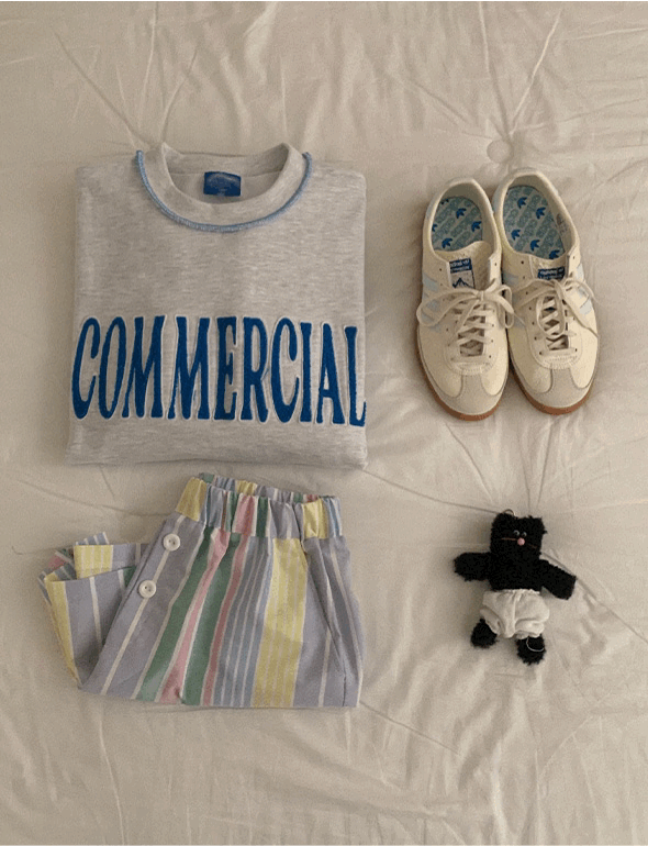 커머셜 루즈핏 맨투맨(3color)