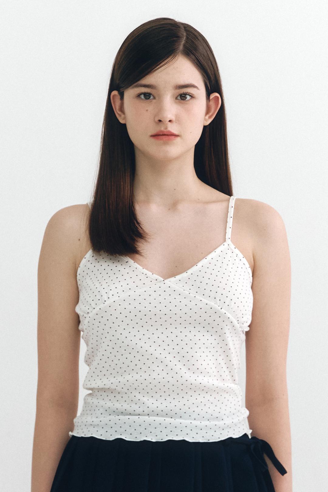 [조이 착용] Dot Sleeveless Ivory
