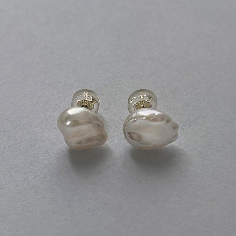 14K Baroque Pearls Earring(Bold)