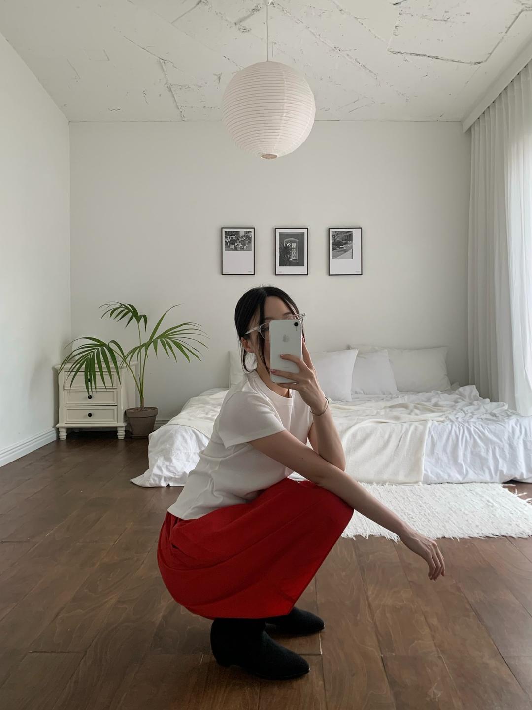 rain midi skirt (2color)