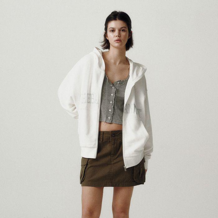 Campie Sweat Zip-Up Hoodie Jacket_Ivory
