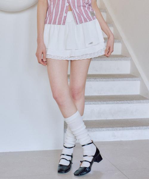 레이 튜튜 스커트 팬츠 [WHITE]