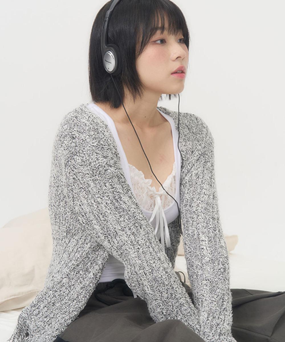 MIX KNIT CARDIGAN (WHITE)
