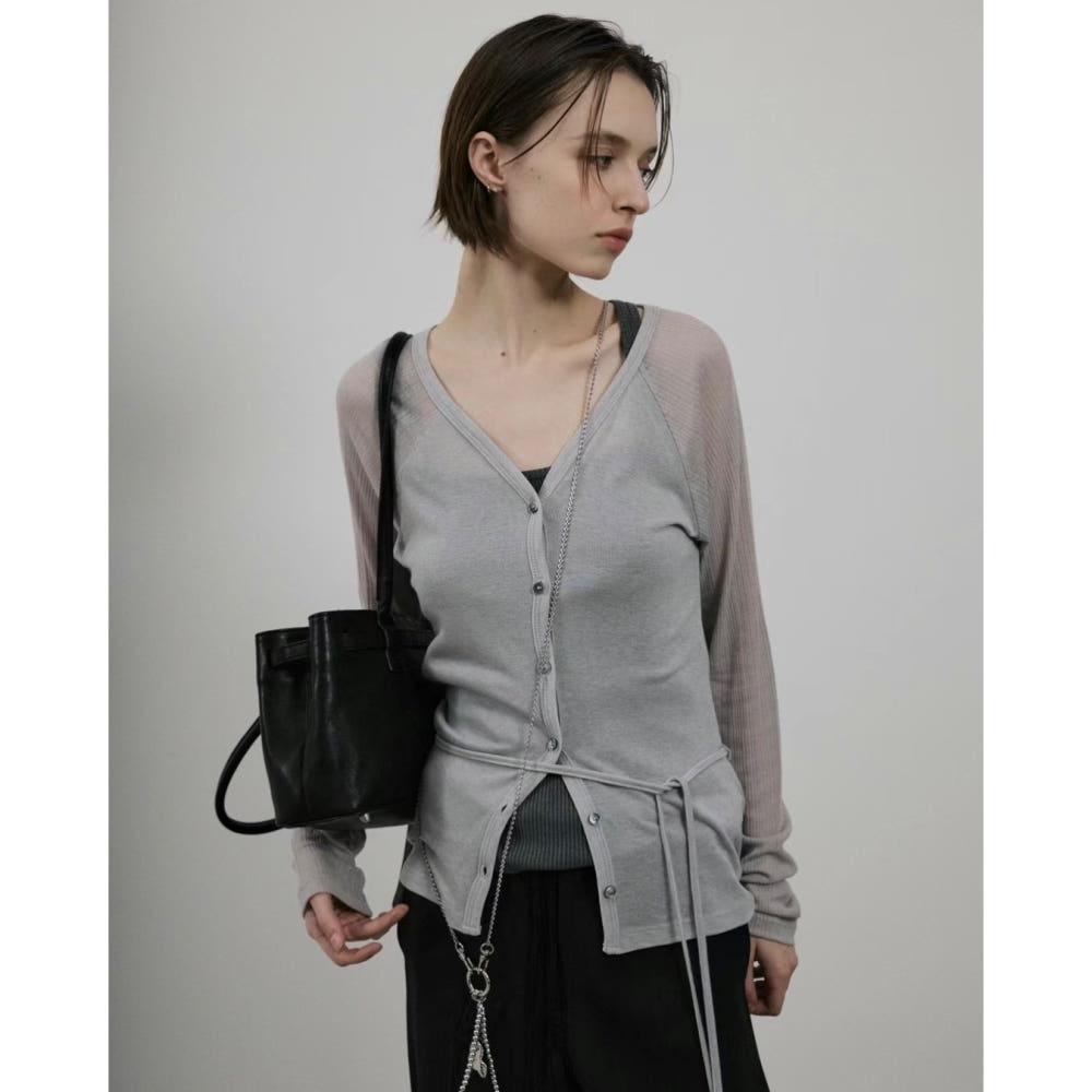 Better 베러 신비 가디건 V넥 텐셀 스트링 슬림 cd (4c)