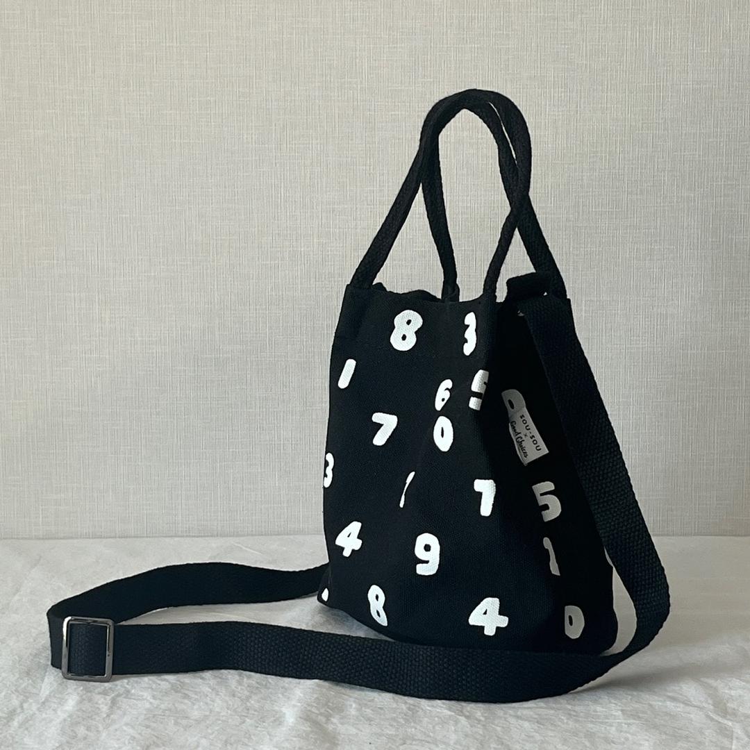 SOUSOU - 2WAY CANVAS TOTE BAG (BLACK)