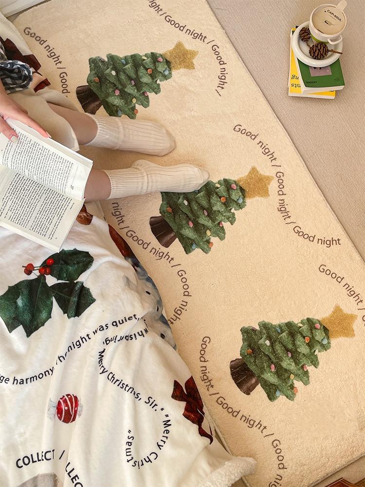 크리스마스 쿠키 트리 유니크 부드러운 러그