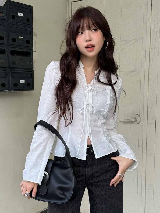 Flower Ribbon Blouse VW5SB131_2color