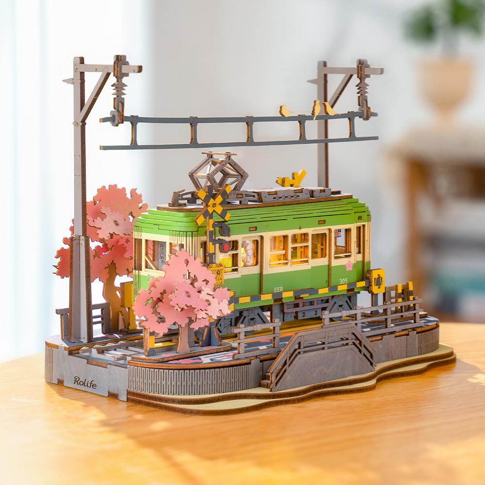 로보타임 미니어처 하우스 벚꽃여행 트램 rolife 3D 우드퍼즐 조립 TGS02