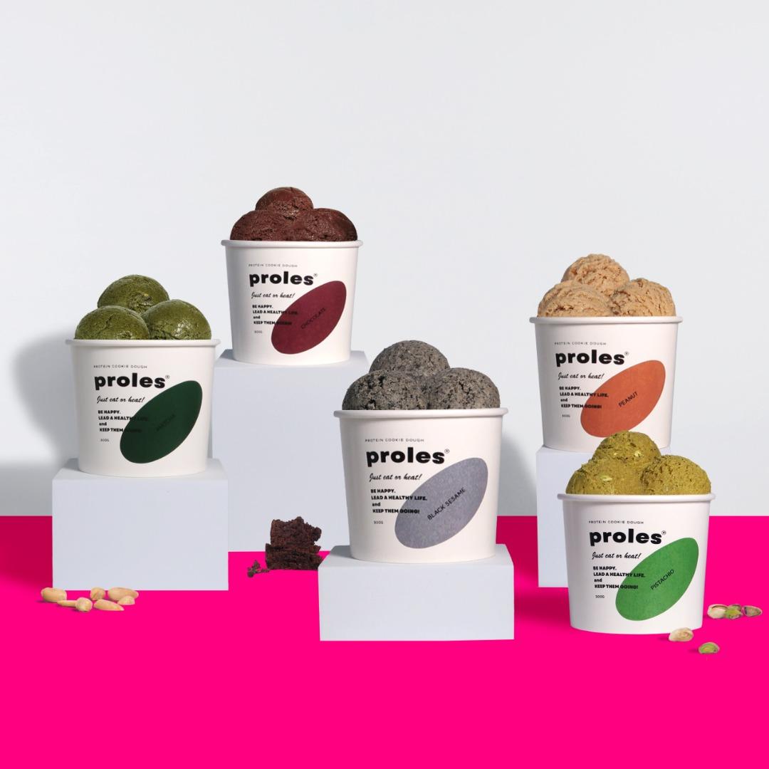 5가지맛 PICK! (10% sale) | 프롤즈 고단백 저당 먹는 프로틴 쿠키 도우 빵, 쿠키 반죽 300g*5컵