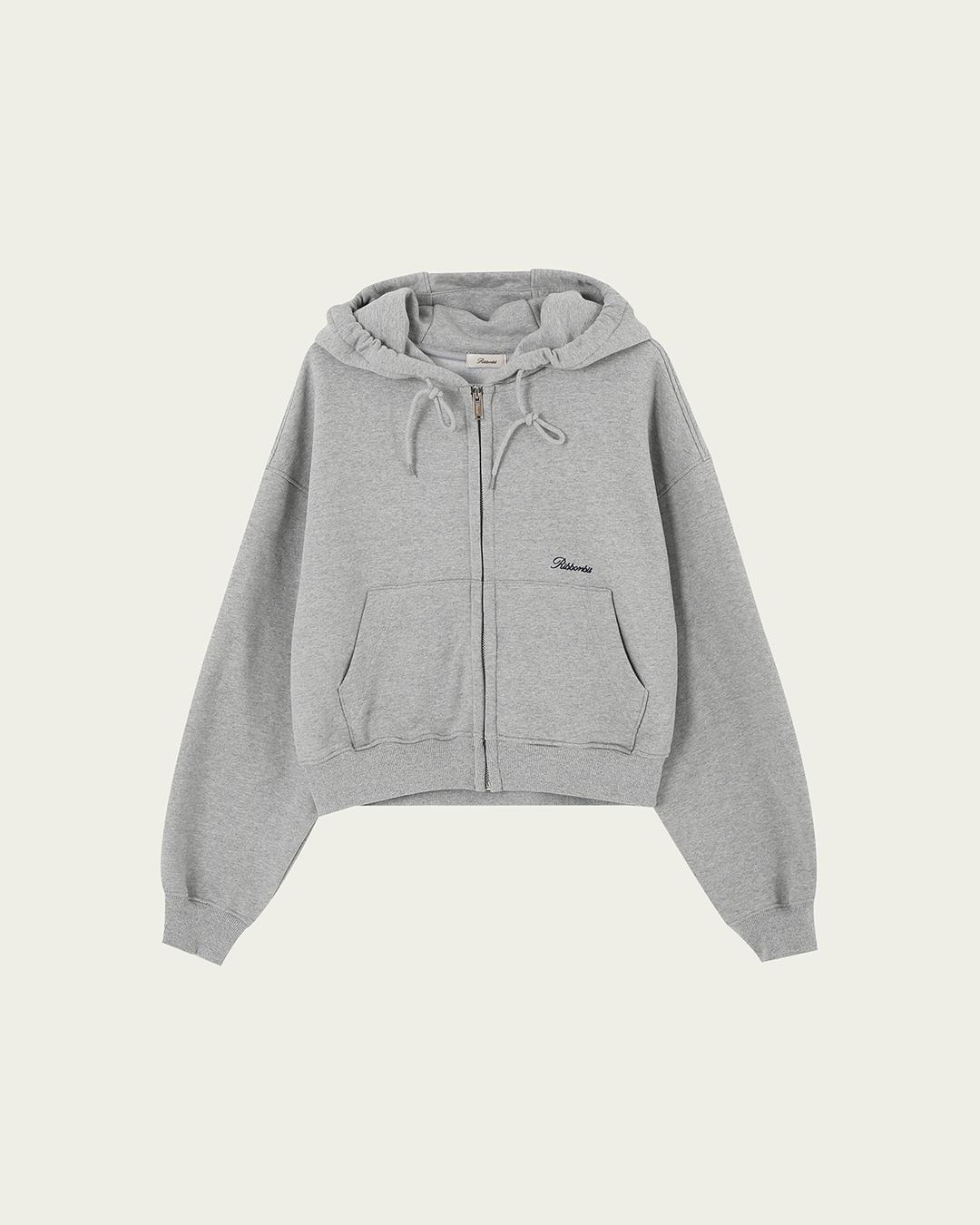 (2차) Day Hoody Zip-up - Melange Grey