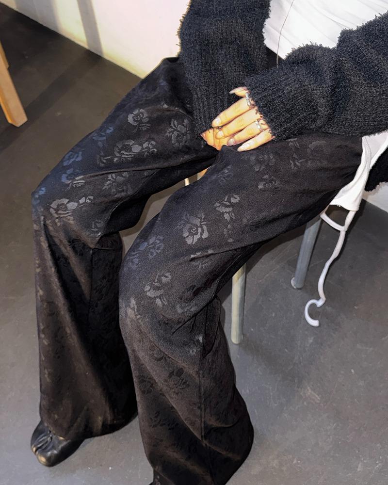 Flower Free Size Bootcut Leggings (플라워 프리사이즈 부츠컷 레깅스)