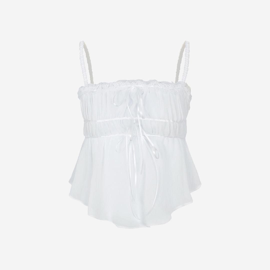 Pain Or Pleasure Women Ariel Top White