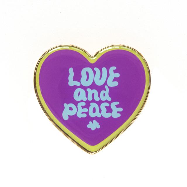 정품 휴대폰 하트 에폭시 스마트 그립톡 거치대 악세사리 팝톡 차량용 프렌치 머스터드 - 러브앤피스(퍼플)