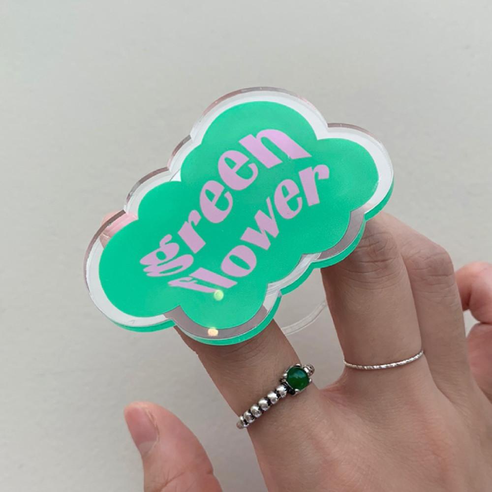 [포미제이] green flower 아크릴 그립톡 스마트톡