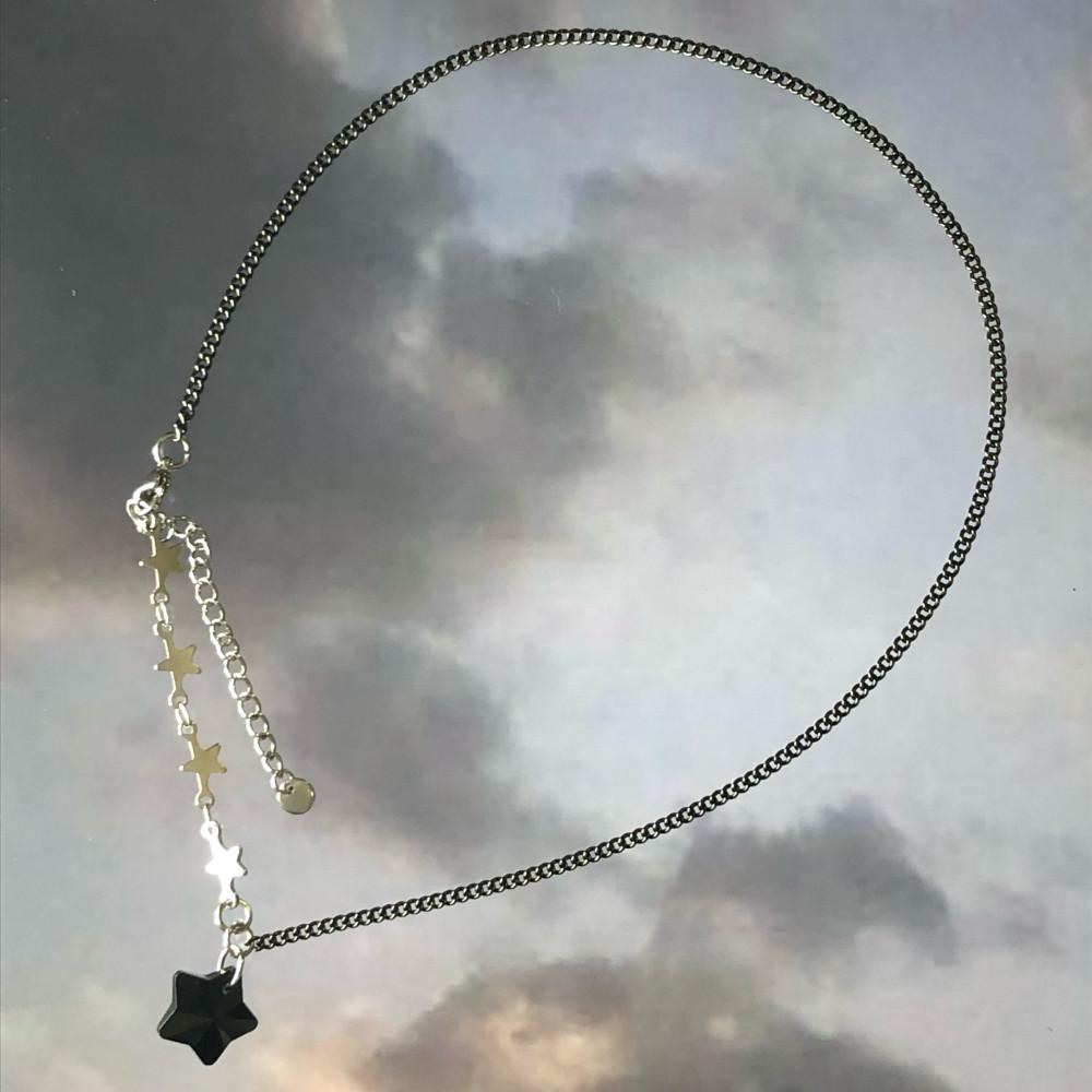 [써지컬 펜던트 목걸이] 별 투웨이 투체인 목걸이_마을엔