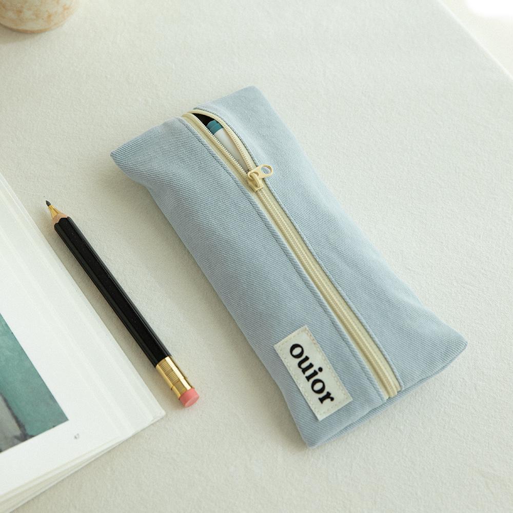 ouior flat pencil case -morning sky(middle zipper)
