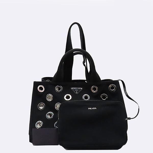 프라다 카나파 펀칭 토트백