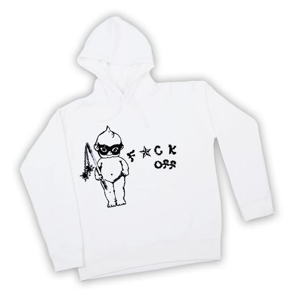 F✯CK off Hoodie In White