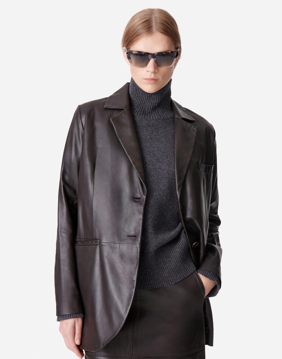 [24FW] [셀럽착용] 브라운 양가죽 오버핏 자켓