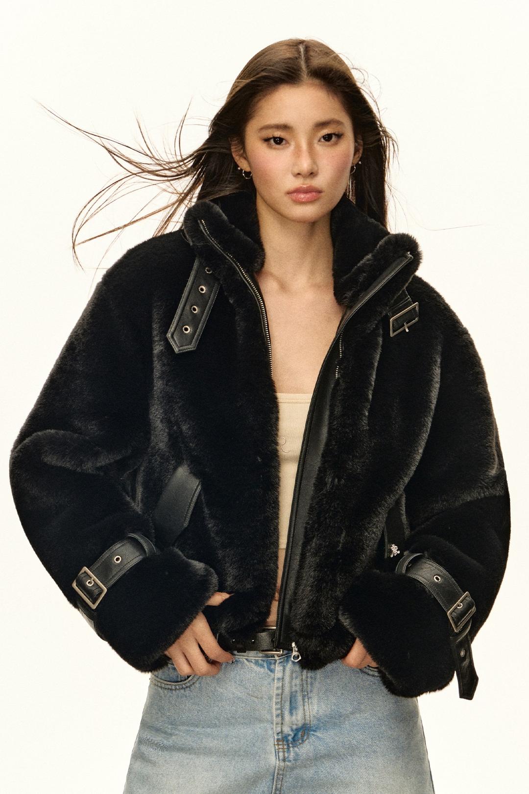 Leather Mustang Short Coat / 레더 무스탕 숏 코트