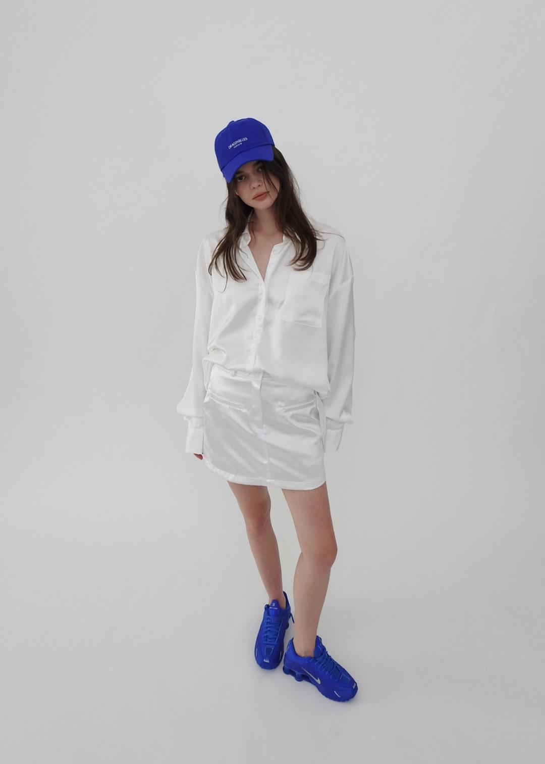 [세일교환환불불가] SILKY 2-POCKET SKIRT [WHITE]