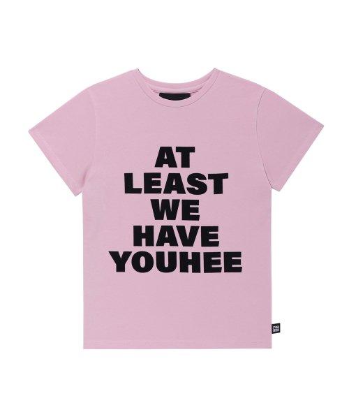 YOUHEE LETTERING T-SHIRT PINK