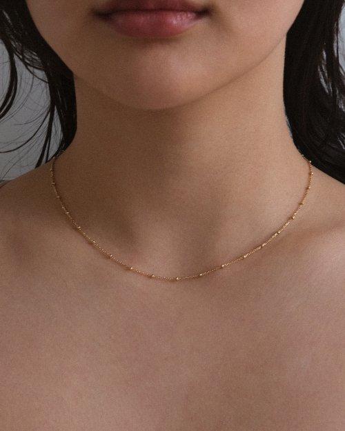 Mini Ball Chain Necklace (silver925)(2color)