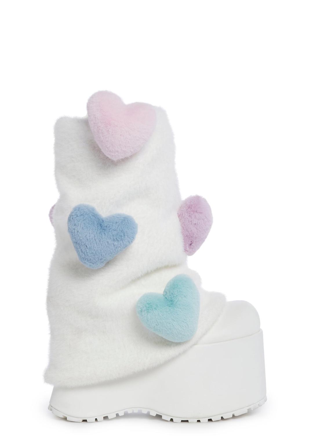 Snuggle Wonderland Platform Boots - WHITE / US 5