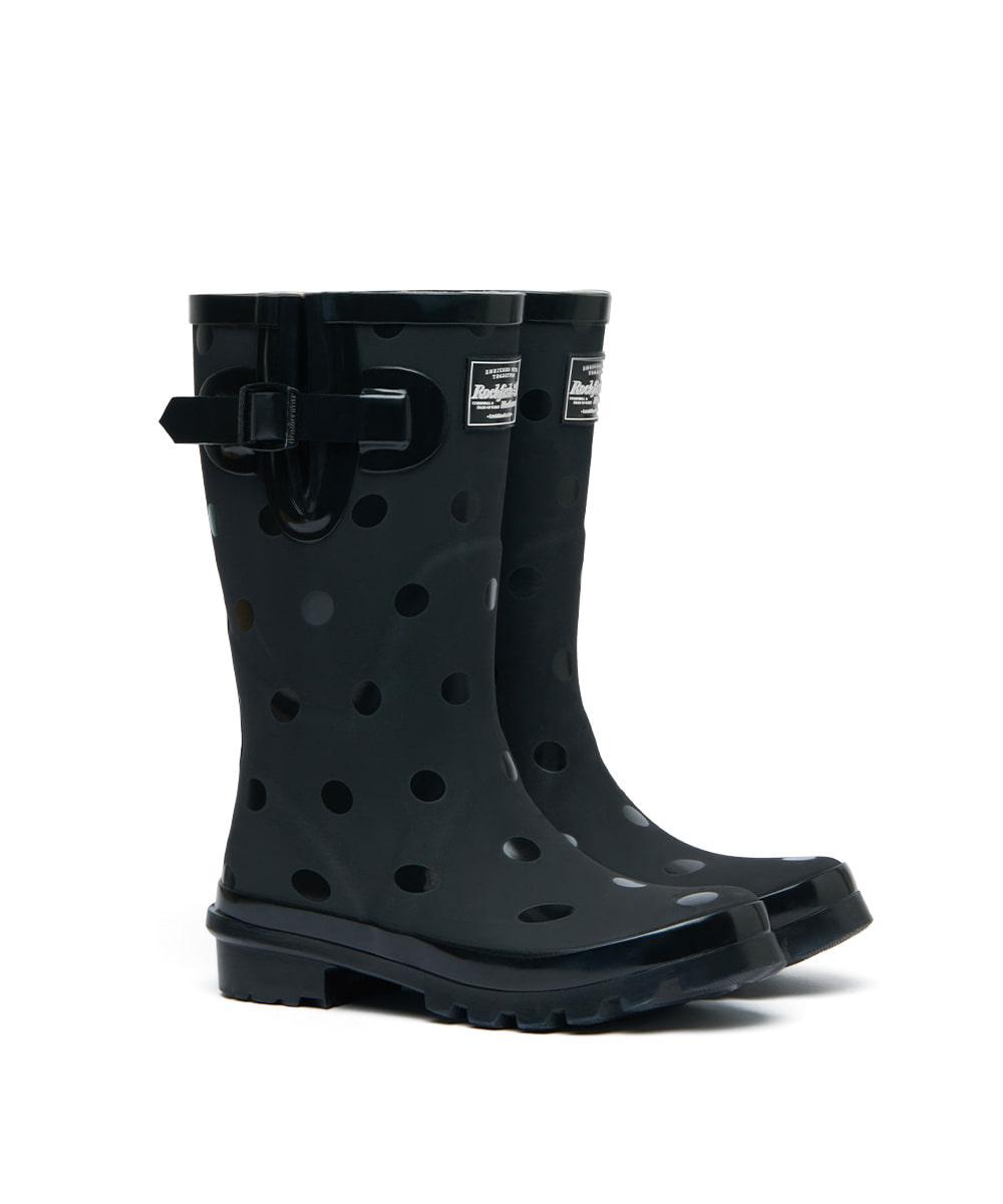 ORIGINAL RAIN BOOTS SHORT(DOT) - BLACK