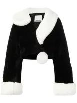 Moschino  Question Mark Faux-fur Jacket - Black