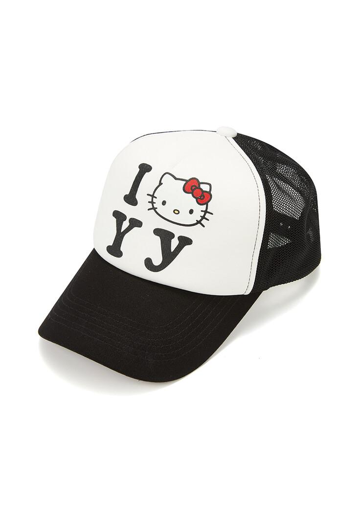 HELLO KITTY X YY TRUCKER CAP, BLACK