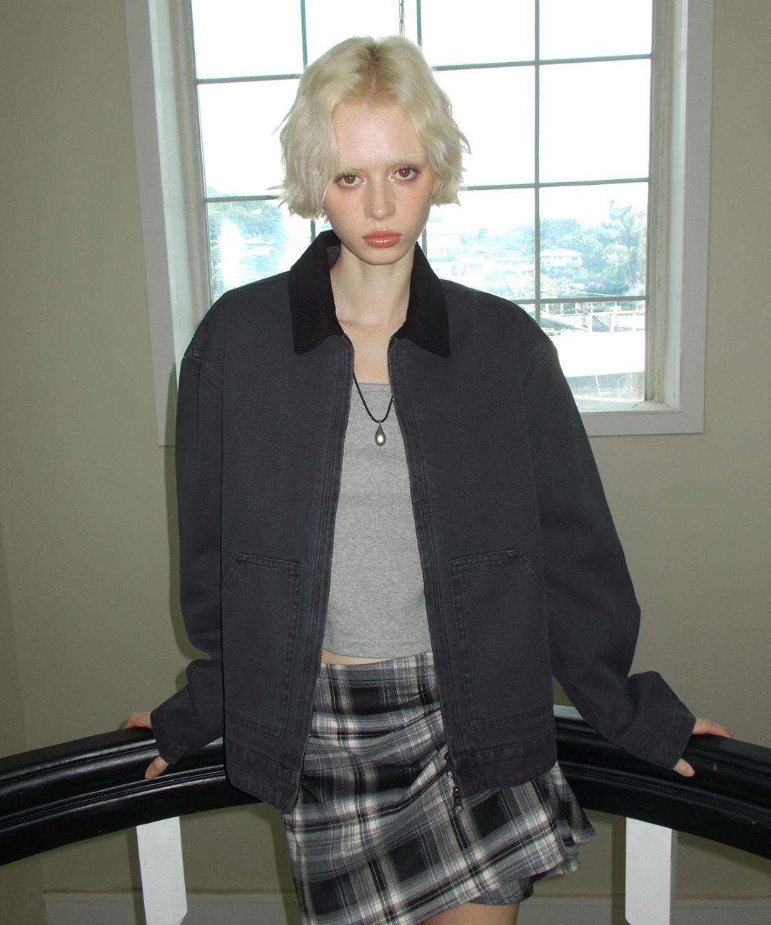 C WASHED WORK JACKET_NAVY