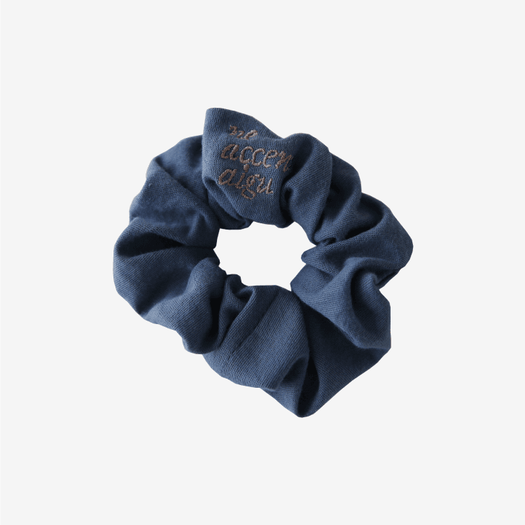 Serge Silket Small Scrunchie (steel blue)
