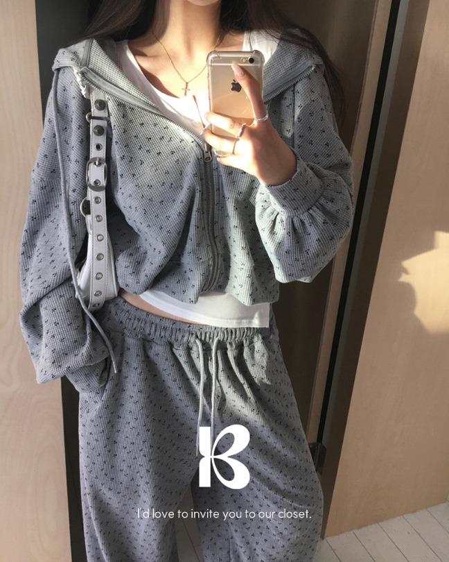 베이델리 [25F/W NEW][MADE/단독구매가능]라벤더 투피스 트레이닝 세트