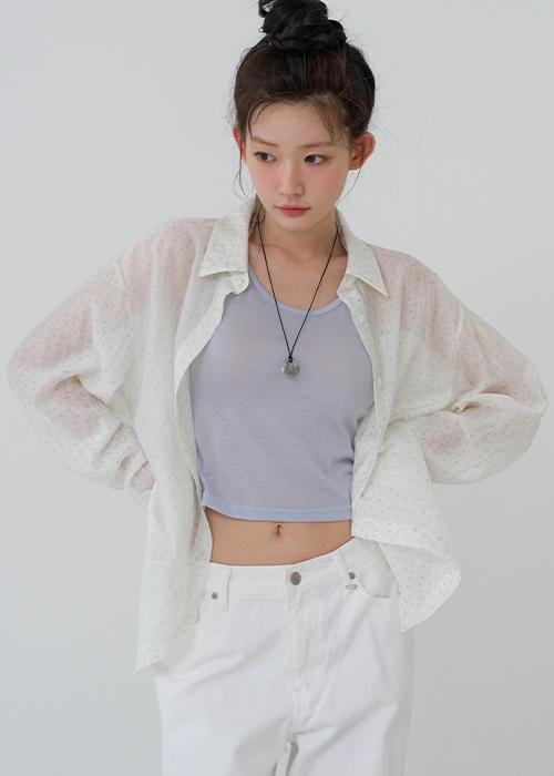 [MADE]플라워 시스루 썸머 셔츠