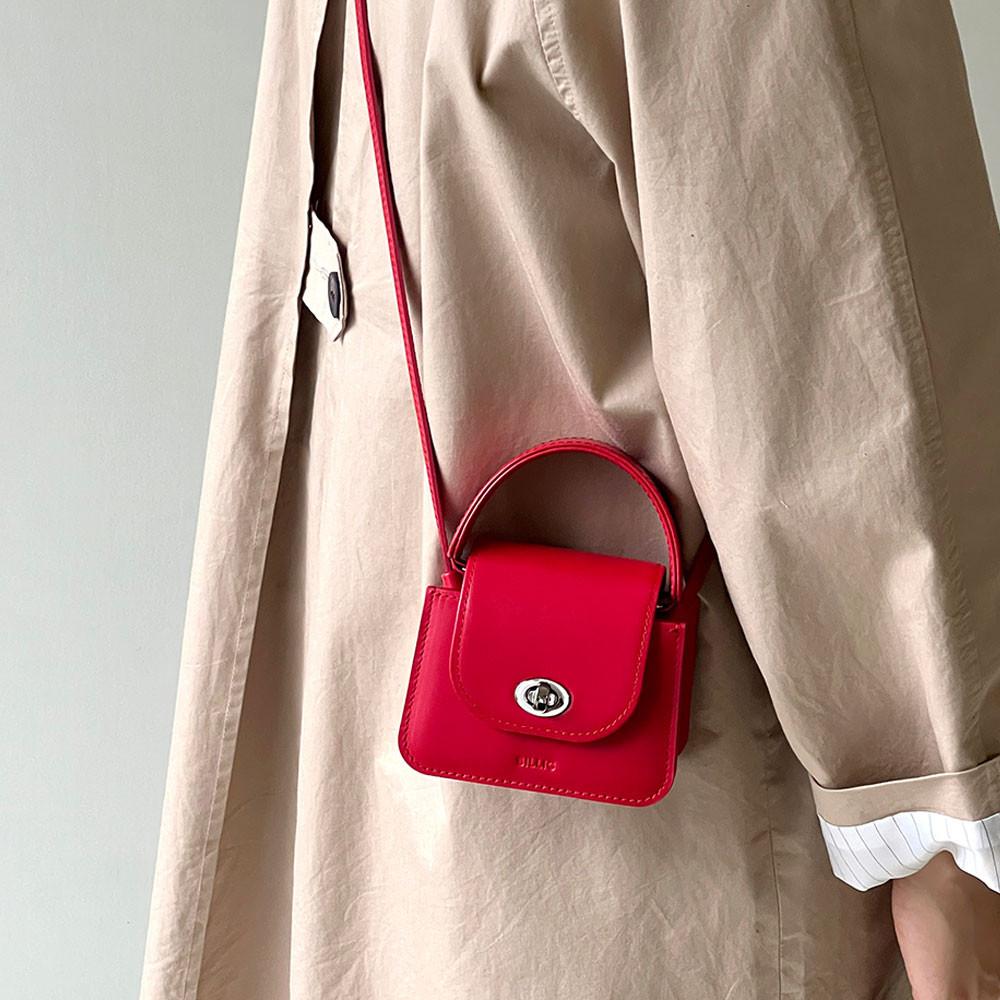 Lily mini bag deep red 릴리 미니백 딥레드 크로스백 빨간색가방