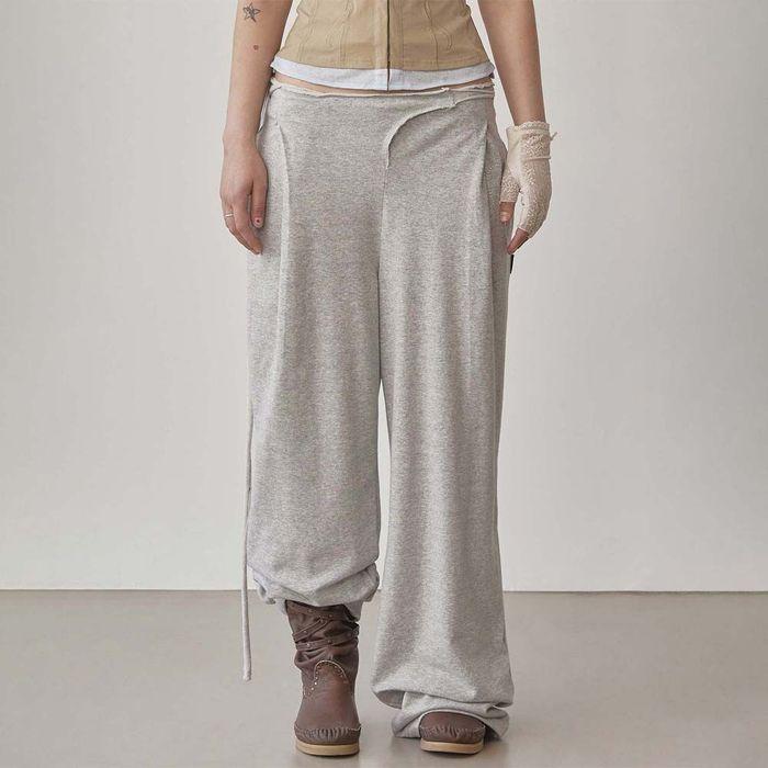 Wrap Sweatpants Melange Gray