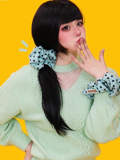 mint dot big-shu scrunchie
