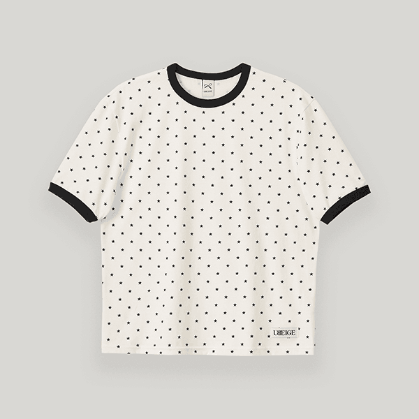 White Twinkle Ringer T-Shirt