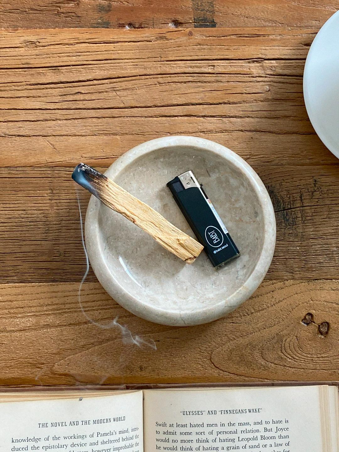 vanilla marble tube plate ROUND